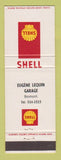 Matchbook Cover - Shell oil gas Eugene Lequin Bromont QC WORN BACK
