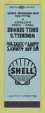 Matchbook Cover - Shell oil gas Winchell's San Andreas CA
