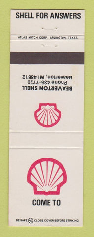 Matchbook Cover - Shell oil gas Beaverton MI
