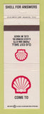 Matchbook Cover - Shell oil gas Clio MI