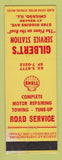 Matchbook Cover - Shell oil gas Gilbert's Chicago IL LAMINATED