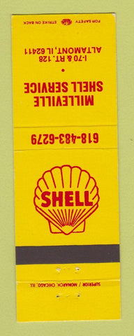 Matchbook Cover - Shell oil gas Milleville Altamont IL