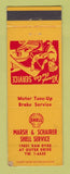 Matchbook Cover - Shell oil gas Marsh & Schairer Detroit? WEAR LAMINATED