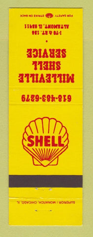 Matchbook Cover - Shell oil gas Milleville Altamont IL