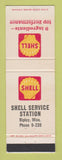 Matchbook Cover - Shell oil gas Ripley MS