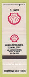Matchbook Cover - Shell oil gas Munro Biloxi MS