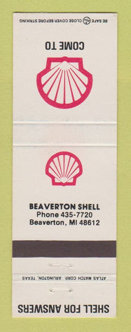 Matchbook Cover - Shell oil gas Beaverton MI