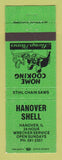 Matchbook Cover - Shell oil gas Hanover IL GREEN