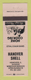 Matchbook Cover - Shell oil gas Hanover IL TAN