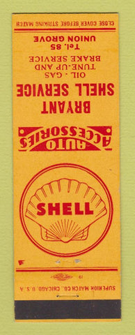 Matchbook Cover - Shell oil gas Bryant Union Grove WI