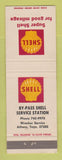 Matchbook Cover - Shell oil gas By Pass Athens TN