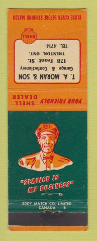 Matchbook Cover - Shell oil gas TA Moran Trenton ON WEAR