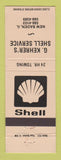 Matchbook Cover - Shell oil gas G Kehrer's New Baden IL