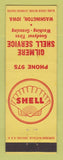 Matchbook Cover - Shell oil gas Gilmere Washington IA