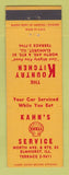 Matchbook Cover - Shell oil gas Kahn's Elmhurst IL Kountry Kitchen