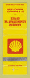 Matchbook Cover - Shell oil gas Anaheim CA WEAR