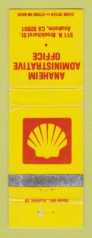 Matchbook Cover - Shell oil gas Anaheim CA WEAR