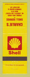 Matchbook Cover - Shell oil gas Charlie's West Liberty OH