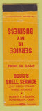 Matchbook Cover - Shell oil gas Doug's Long Beach CA CREASES