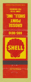 Matchbook Cover - Shell oil gas Grosse Point MI?
