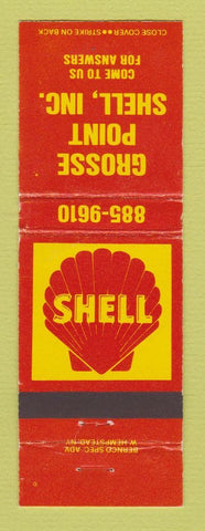Matchbook Cover - Shell oil gas Grosse Point MI?