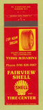 Matchbook Cover - Shell oil gas Fairview Tire Center Hudson NY
