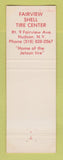 Matchbook Cover - Shell oil gas Fairview Tire Center Hudson NY