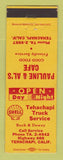 Matchbook Cover - Shell oil gas Tehachapi CA