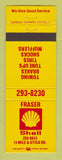 Matchbook Cover - Shell oil gas Fraser MI?