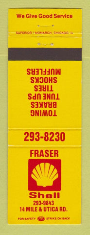 Matchbook Cover - Shell oil gas Fraser MI?
