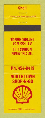 Matchbook Cover - Shell oil gas Northtown Normal IL