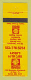 Matchbook Cover - Shell oil gas Kaser's Dayton OH