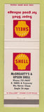 Matchbook Cover - Shell oil gas McGroarty's & Upton