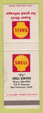 Matchbook Cover - Shell oil gas Z's San Francisco CA STAINED