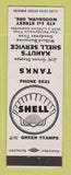 Matchbook Cover - Shell oil gas Kahut's Woodburn OR