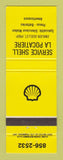 Matchbook Cover - Shell oil gas La Pocatiere QC Emilien Ouellet YELLOW
