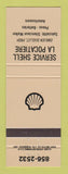 Matchbook Cover - Shell oil gas La Pocatiere QC Emilien Ouellet GOLD