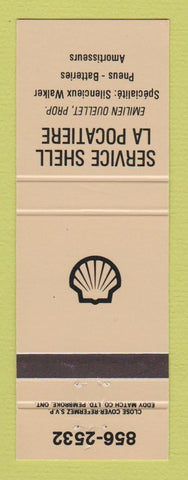 Matchbook Cover - Shell oil gas La Pocatiere QC Emilien Ouellet GOLD