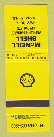 Matchbook Cover - Shell oil gas McNeill Elmsdale NS