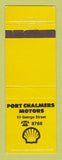 Matchbook Cover - Shell oil gas Port Chalmers Motors