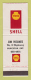 Matchbook Cover - Shell oil gas Jim Holmes Princeton ON