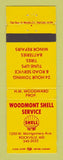 Matchbook Cover - Shell oil gas Woodmont Rockville MD