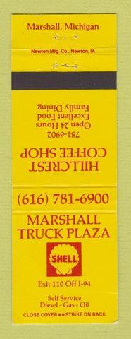 Matchbook Cover - Shell oil gas Marshall MI