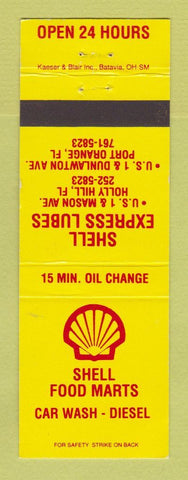 Matchbook Cover - Shell oil gas Food Marts Holly Hill Port Orange FL