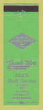 Matchbook Cover - Shell oil gas Bill's Elgin IL Goodyear Tires  GREEN