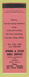 Matchbook Cover - Shell oil gas Spring and State Racine WI SALMON WEAR