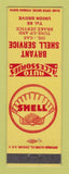 Matchbook Cover - Shell oil gas Bryant Union Grove WI LAMINATED