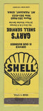 Matchbook Cover - Shell oil gas Gary's Mount Pleasant IA LAMINATED