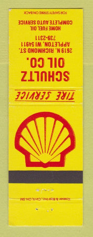 Matchbook Cover - Shell oil gas Schultz Appleton WI