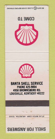 Matchbook Cover - Shell oil gas Banta Louisville KY